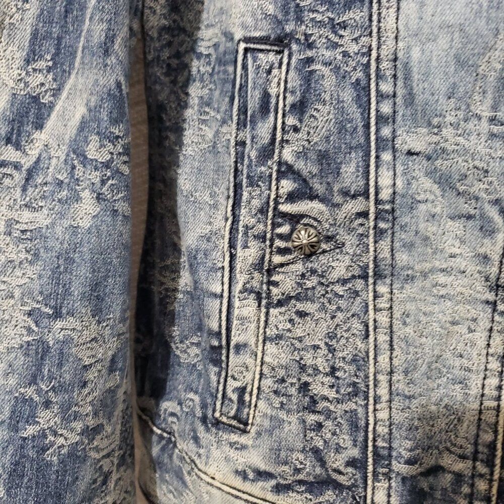 Liverpool Jeans Company Denim Distressed Blue Acid Wash Women's Jacket L - Picture 12 of 16